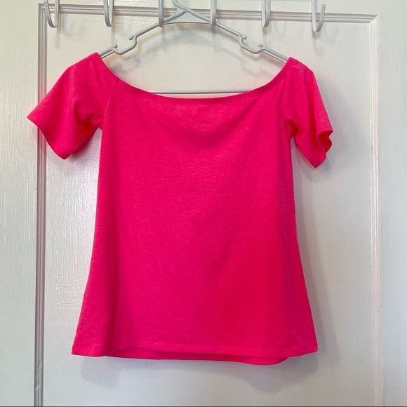 Lilly Pulitzer Keria Off The Should Knit Top Pink Cosmo - Picture 3 of 8